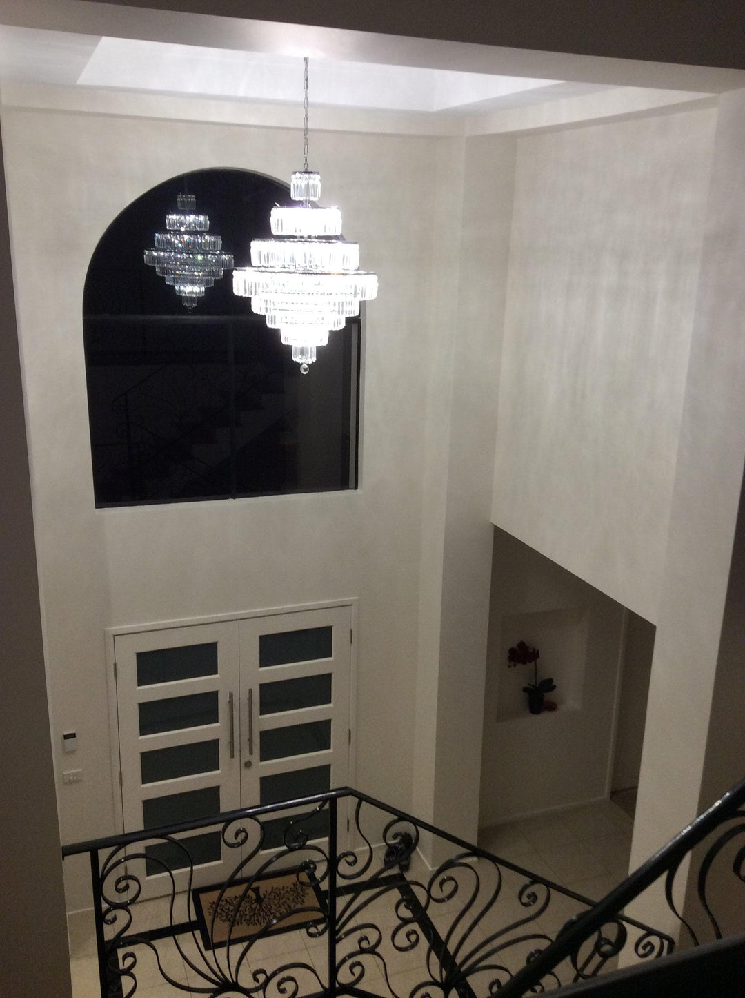 Modular 8 Tier Crystal Pendant Light - CHROME - Designer Chandelier Australia