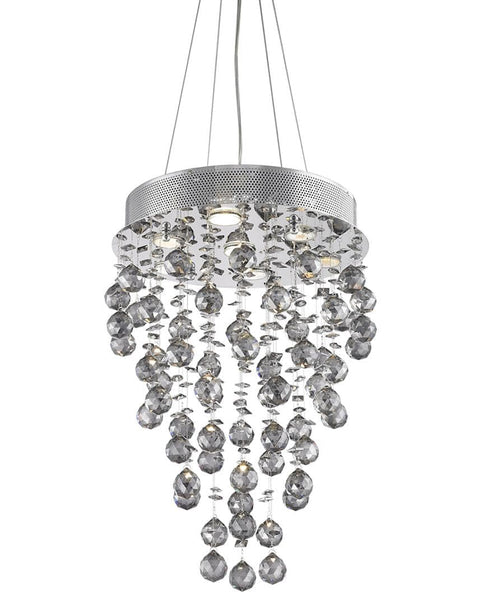 Round Cluster LED Crystal Chandelier - SMOKE - Width:40cm Height:60cm