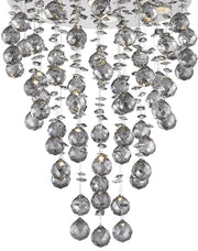 Round Cluster LED Crystal Chandelier - SMOKE - Width:40cm Height:60cm