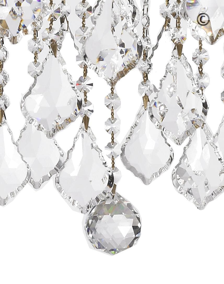 AMERICANA 12 Light Crystal Chandelier - Brass Finish - Designer Chandelier 