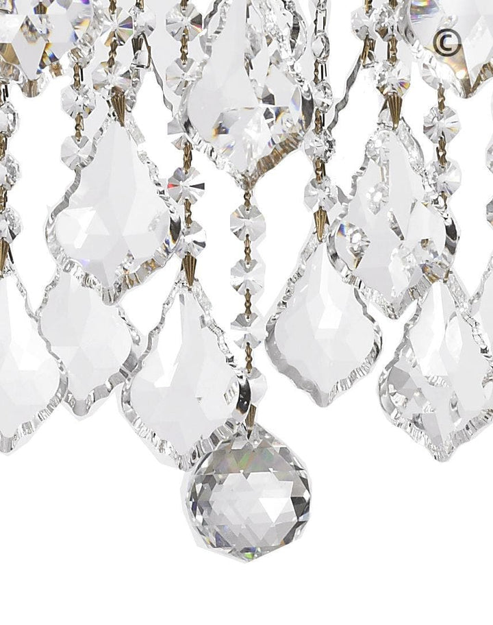 AMERICANA 12 Light Crystal Chandelier - Brass Finish - Designer Chandelier 