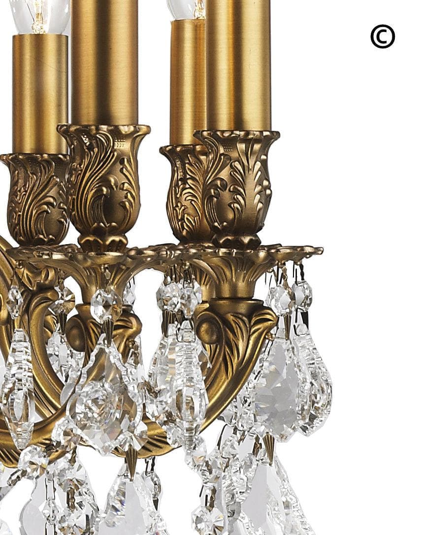 AMERICANA 12 Light Crystal Chandelier - Brass Finish - Designer Chandelier 