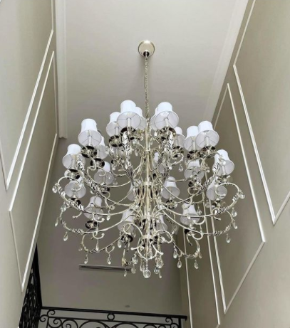 ARIA - Hampton 24 Arm Chandelier - Silver Plated