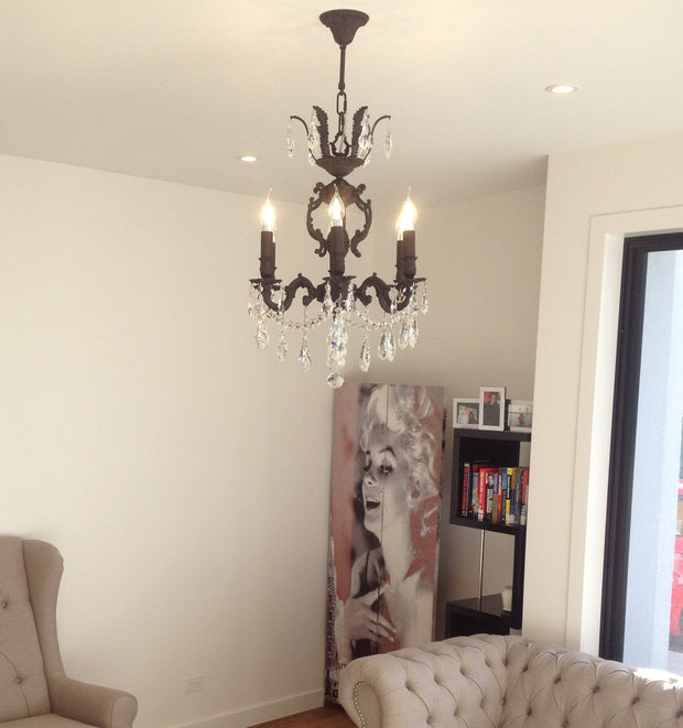 3 Arm Californian - Dark Bronze Chandelier