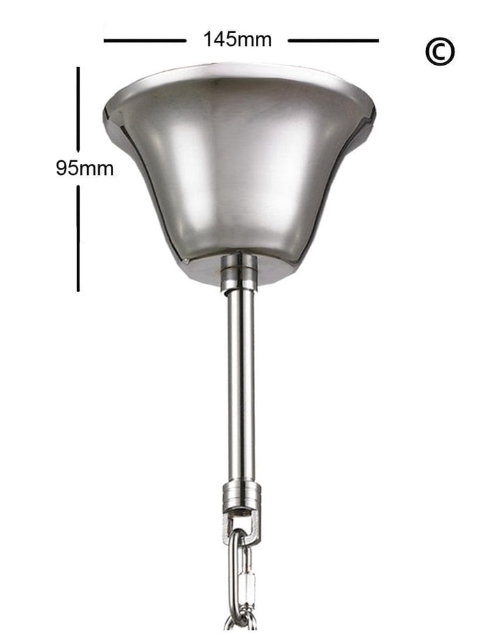 NewYork Princess 10 Arm Chandelier - SMOKE - W:90 - Designer Chandelier 