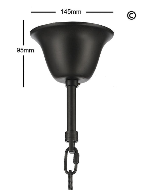 ARIA - Hampton 6 Arm Chandelier - Dark Bronze - Designer Chandelier 
