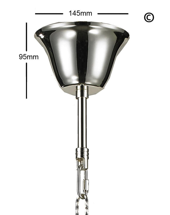 NewYork - Hampton Oval Halo 10 Light Chandelier - Silver Plated - Designer Chandelier 