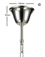 ARIA - Hampton 18 Arm Chandelier - Silver Plated - Designer Chandelier 