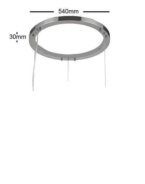 NewYork - Halo Ring - Smoke - W:60cm - Designer Chandelier 