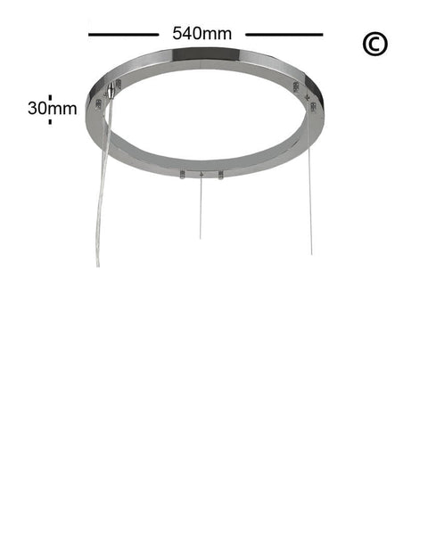 NewYork - Halo Ring - W:60cm - Designer Chandelier 