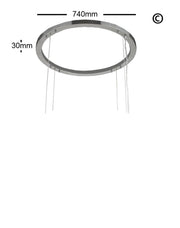 NewYork - Halo Ring - Smoke - W:80cm - Designer Chandelier 