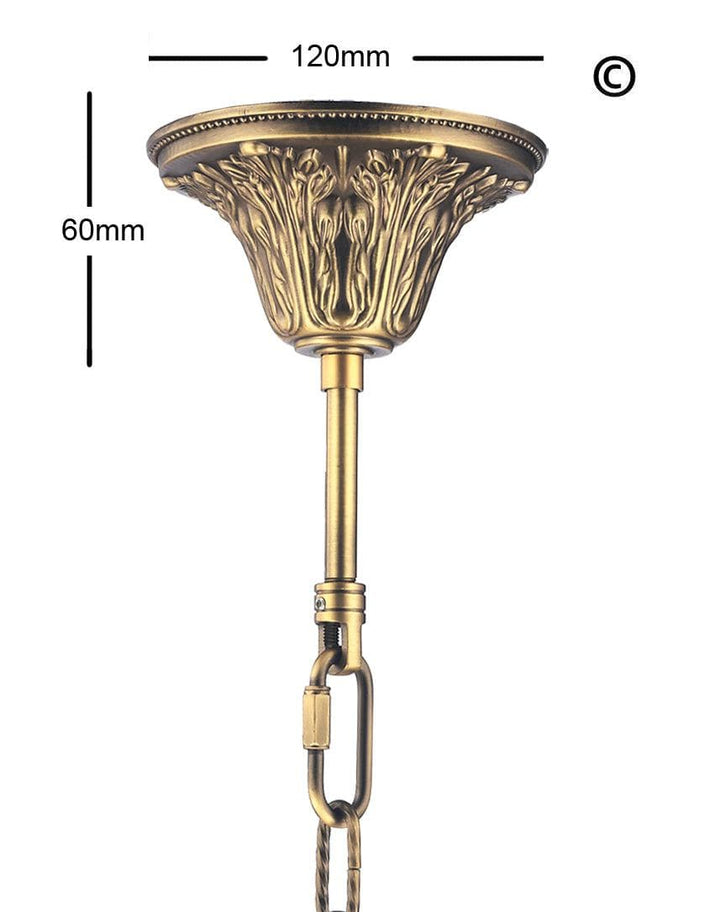 AMERICANA 6 Light Crystal Chandelier - Brass Finish - Designer Chandelier 