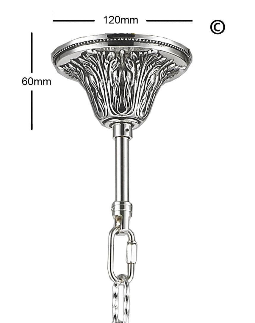 AMERICANA 5 Light Chandelier - Silver Plated - Designer Chandelier 