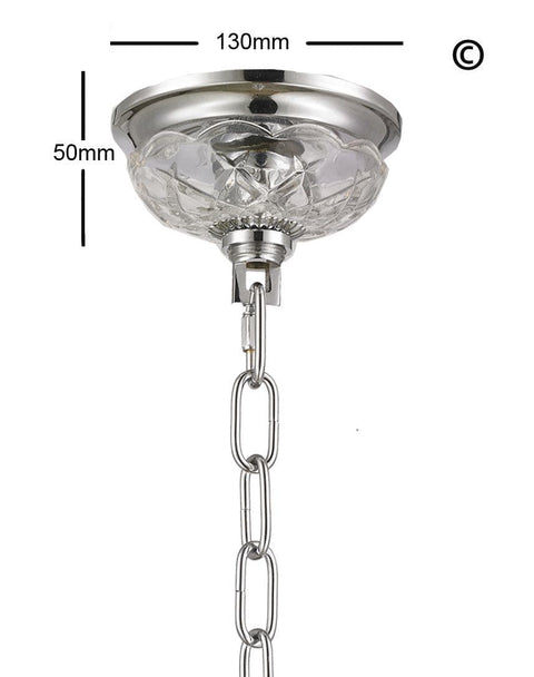 Bohemian Prague 10 Arm Crystal Chandelier - Chrome Fixtures - Designer Chandelier 
