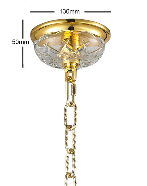 Bohemian Brilliance 7 Arm Crystal Chandelier- GOLD - Designer Chandelier 