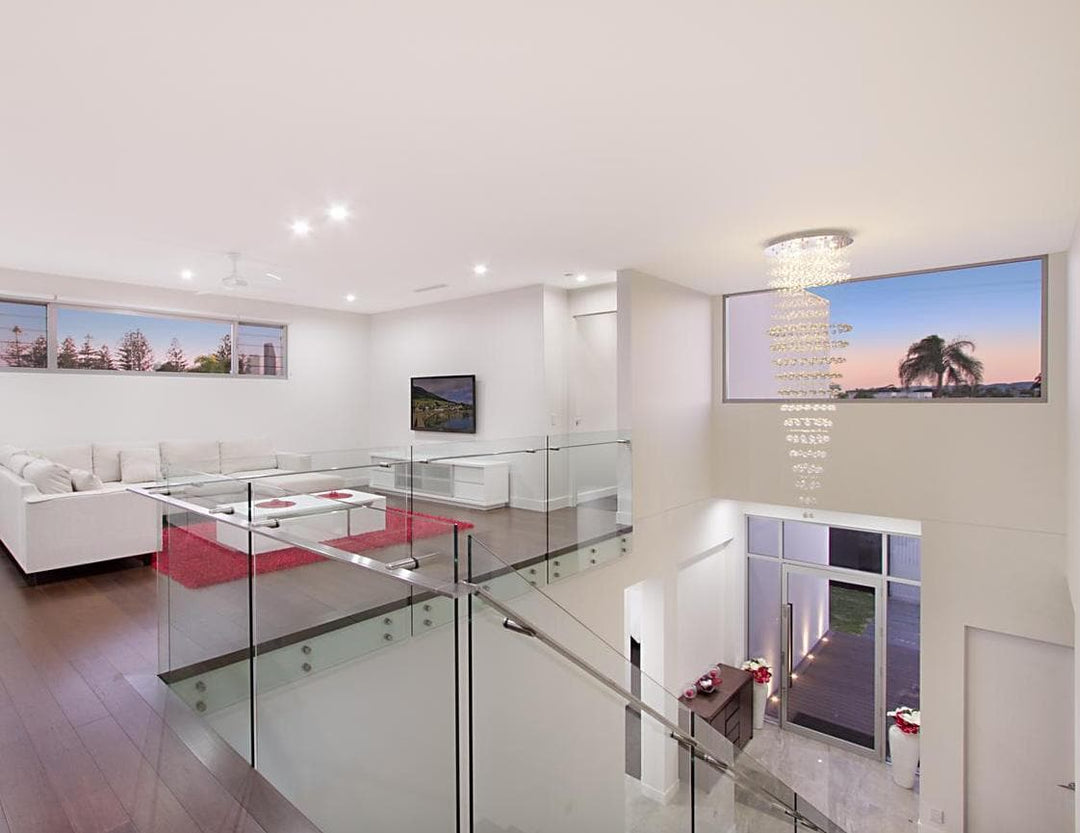 Round Cluster LED Crystal Chandelier - Width:40cm Height:60cm - Designer Chandelier Australia