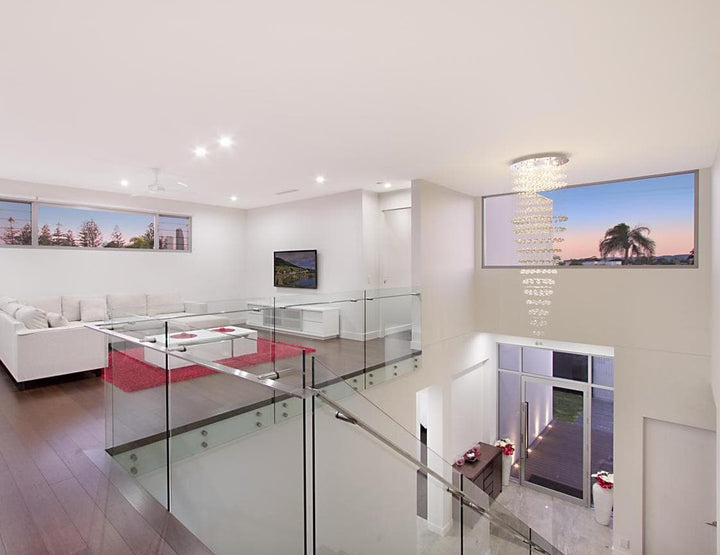 Round Cluster LED Crystal Chandelier - Width:40cm Height:60cm - Designer Chandelier Australia