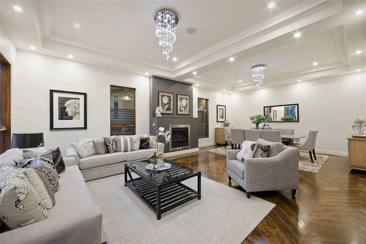 Contemporary Spiral LED Chandelier - W:46cm H:90cm - Chrome - Designer Chandelier Australia