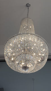 Empress Crystal Basket Chandelier - CHROME - 42 Light