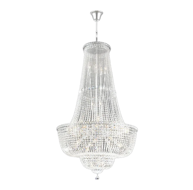 Empress Crystal Basket Chandelier - CHROME - 45 Light