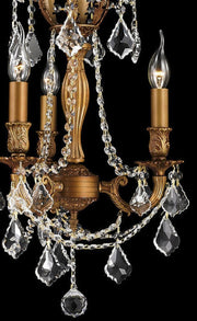 MONACO 3 Arm Chandelier - French Gold