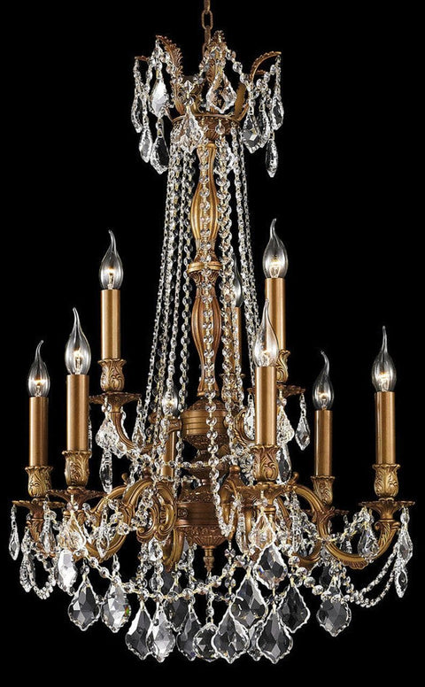 MONACO 9 Arm Chandelier - French Gold