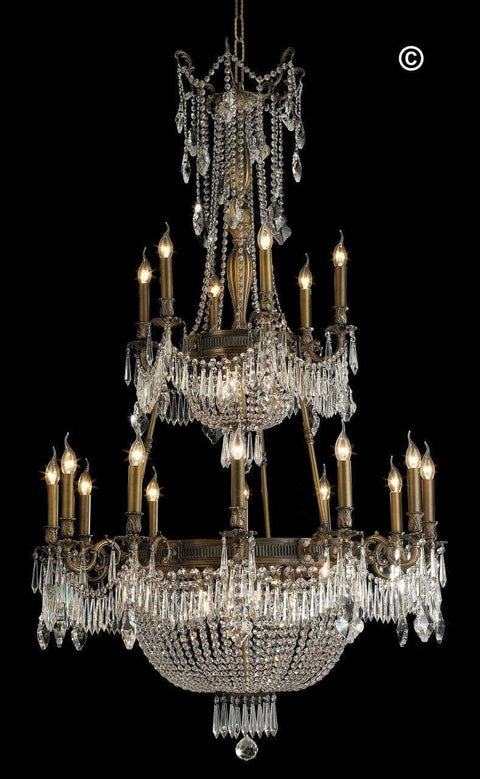 Regency Basket Chandelier Double Layer -  Antique Bronze Style - W:100cm - Designer Chandelier 