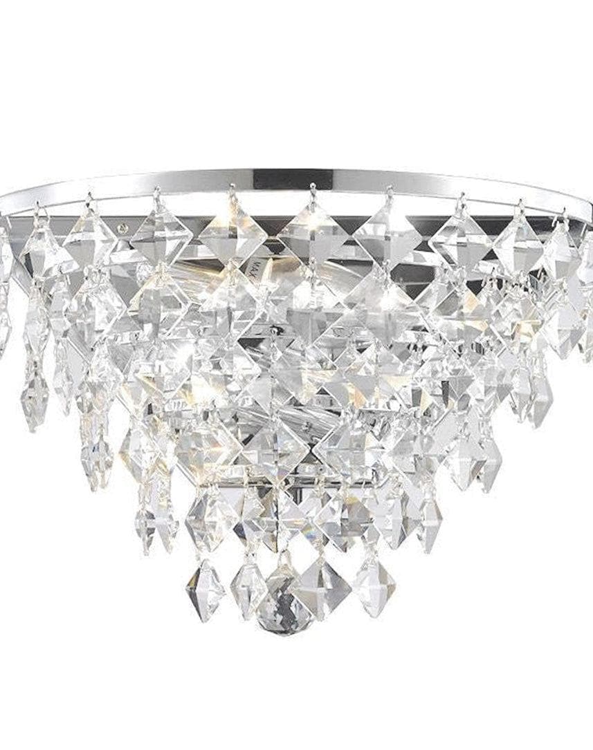 NewYork- Diamond Edge Wall Sconce - Chrome- W:30cm