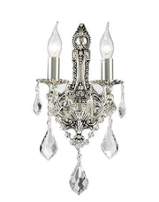 AMERICANA 2 Light Wall Sconce - Edwardian - Silver Plated - Designer Chandelier 