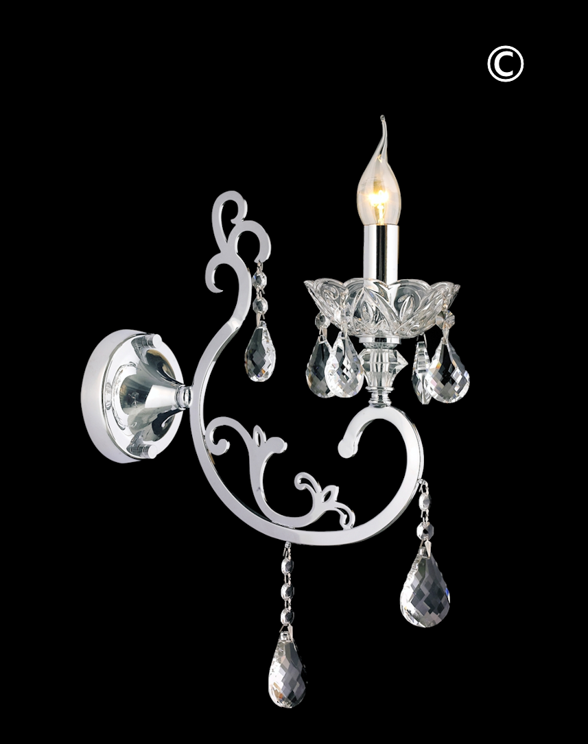 Elise Single Arm Wall Sconce - Designer Chandelier 