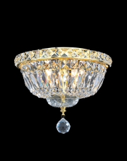 Empress Flush Mount Basket Chandelier - GOLD - W:25cm - Designer Chandelier 