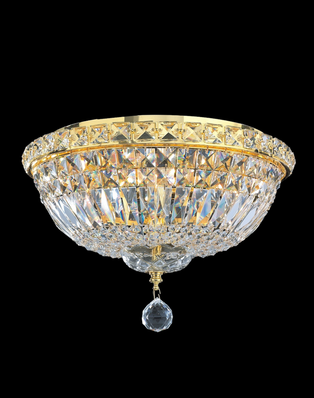 Empress Flush Mount Basket Chandelier - GOLD - W:35cm - Designer Chandelier 