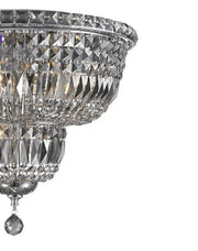 Empress Flush Mount Basket Chandelier - CHROME & SMOKE - W:50cm