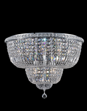 Empress Flush Mount Basket Chandelier - CHROME - W:70cm - Designer Chandelier 