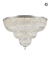 Empress Flush Mount Basket Chandelier - CHROME - Width:150cm - Designer Chandelier 