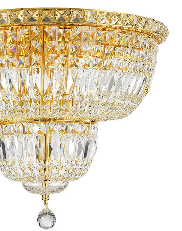 Empress Flush Mount Basket Chandelier - GOLD - W:50cm - Designer Chandelier Australia