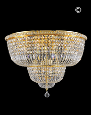 Empress Flush Mount Basket Chandelier - GOLD - W:70cm - Designer Chandelier 