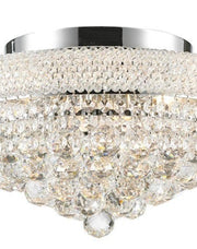 Royal Empress Flush Mount Basket Chandelier - Chrome - W:40cm