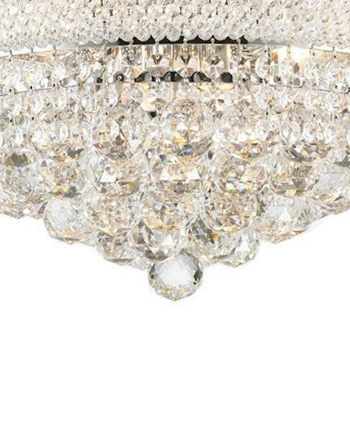 Royal Empress Flush Mount Basket Chandelier - Chrome - W:40cm - Designer Chandelier Australia