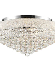 Royal Empress Flush Mount Basket Chandelier - CHROME - W:60cm