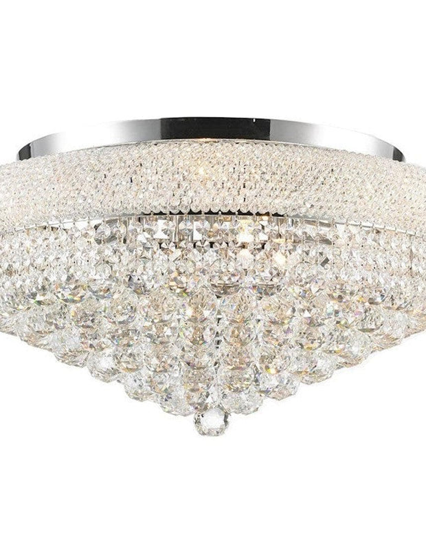 Royal Empress Flush Mount Basket Chandelier - CHROME - W:60cm