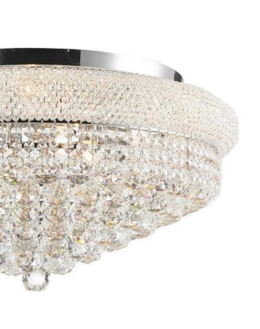 Royal Empress Flush Mount Basket Chandelier - CHROME - W:60cm - Designer Chandelier Australia