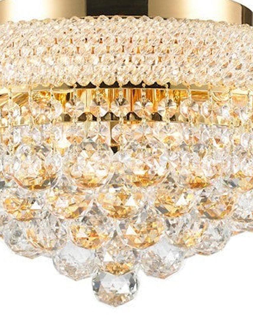 Royal Empress Flush Mount Basket Chandelier - GOLD - W:40cm - Designer Chandelier Australia