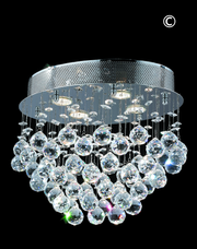 Oval Cluster LED Flush Mount Crystal Chandelier - Width:40cm Length:30cm Height:33cm - Designer Chandelier 