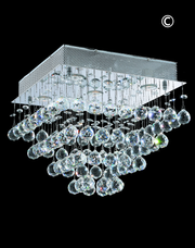 Square Cluster LED Flush Mount Crystal Chandelier - Width:40cm Height:36cm - Designer Chandelier 