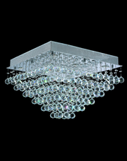 Square Cluster LED Flush Mount Crystal Chandelier - Width:60cm Height:40cm - Designer Chandelier 