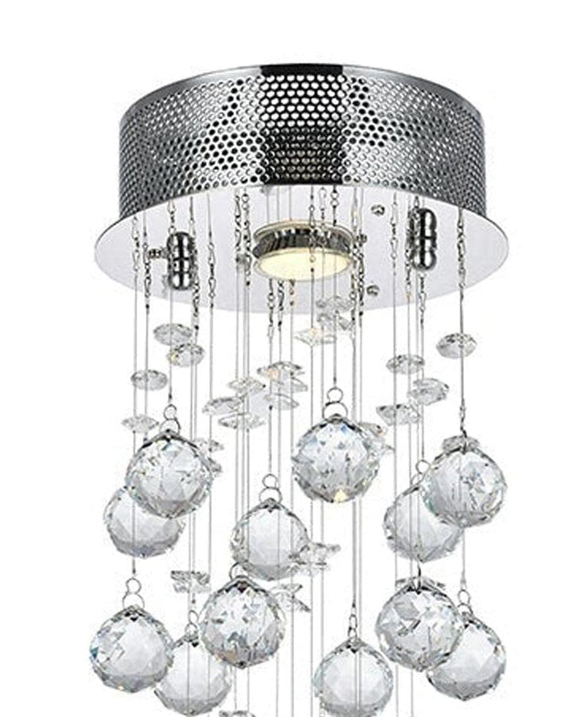 Round Cluster LED Crystal Chandelier - Width:20cm Height:60cm