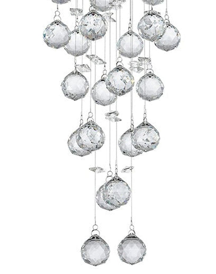 Round Cluster LED Crystal Chandelier - Width:20cm Height:60cm - Designer Chandelier Australia