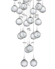 Round Cluster LED Crystal Chandelier - Width:20cm Height:60cm