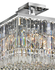 Modena Semi Flush Crystal Pendant - Square W:40 H:40